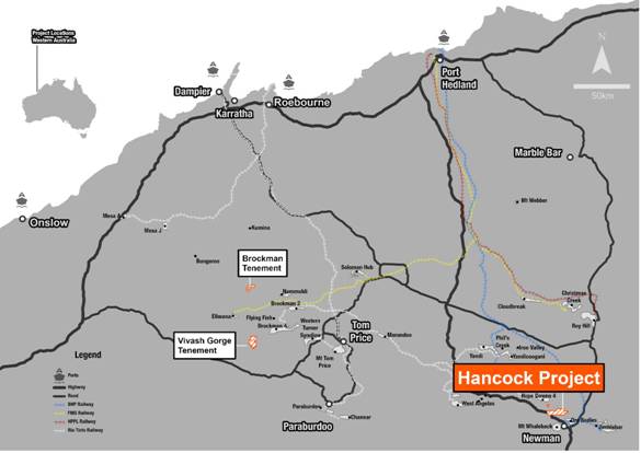 Alien Metals Mou Executed With Pilbara Ports Authority For Iron Ore Exports (Lon:ufo) Location of the Company's Iron Ore Projects, Western Australia