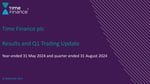 time finance plc strong growth and strategic progress a message from ceo ed rimmer ()