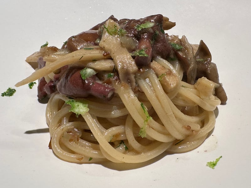 天然きのこのパスタ