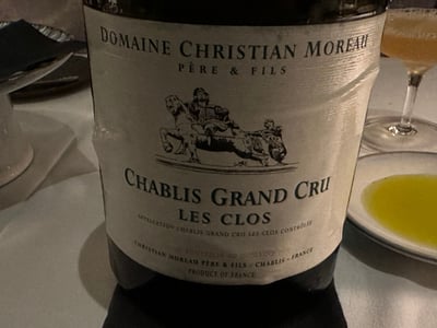 クリスチャン・モロー シャブリ グラン・クリュ レ・クロのボトル