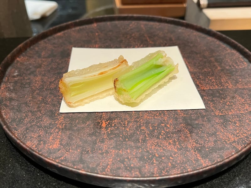 九条ネギの天麩羅