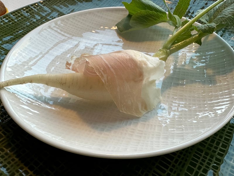 生ハムと根菜