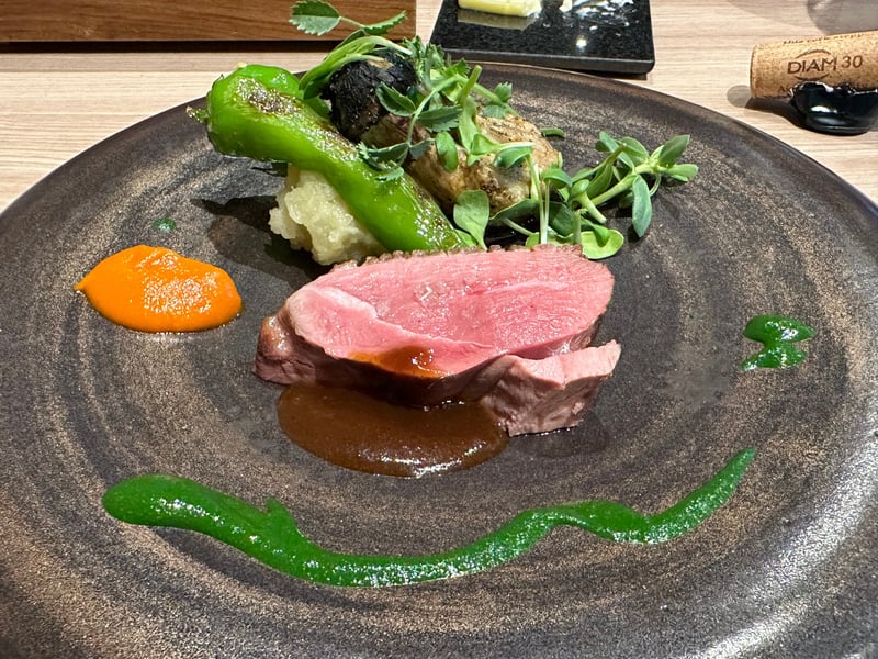 国産鴨と熟成じゃがいも、万願寺とうがらしと茄子