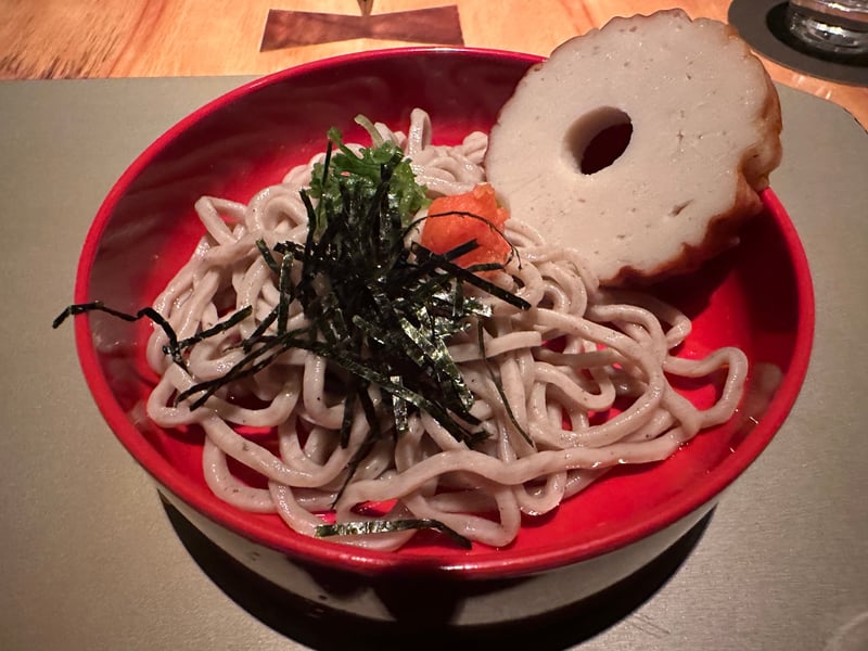 出雲そばと輪切りのあご野焼き