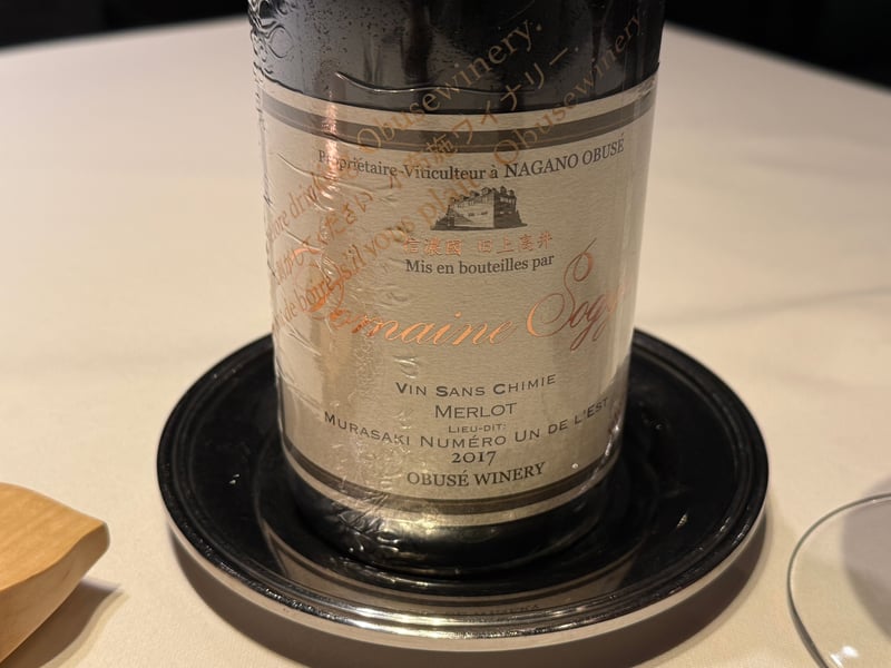 Domaine Sogga、Vin Sans Chimie のメルロ 2017 のボトル