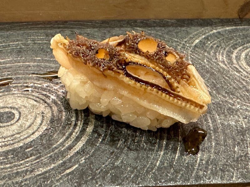 鳥貝のひもらしき部位の握り