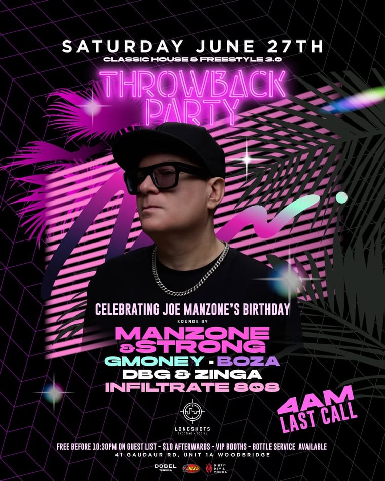 Throwback Party – Classic House & Freestyle 3.0 flyer