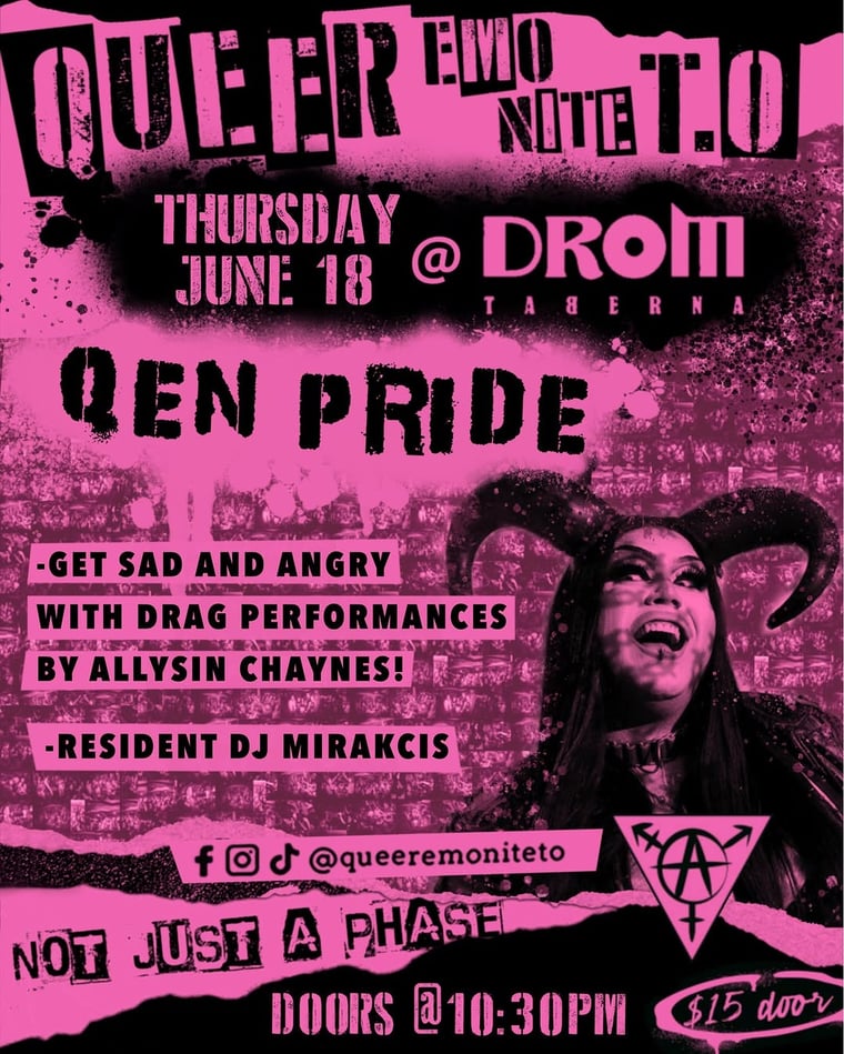 Queer Emo Nite TO v.25 - PRIDE EDITION flyer