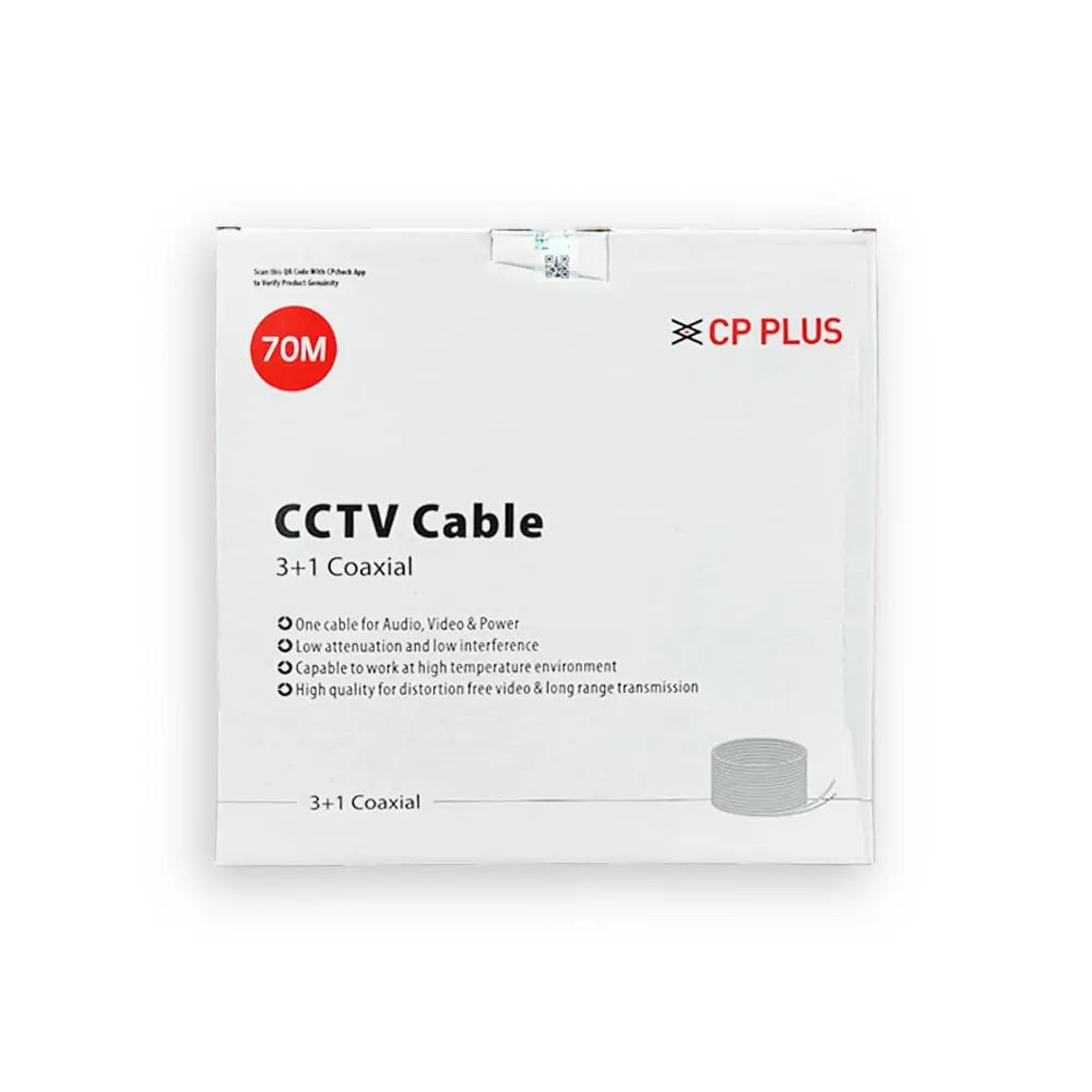 Cp Plus CCTV Cable 3+1 CP-ECC-70RS (Length: 70 mtr.)