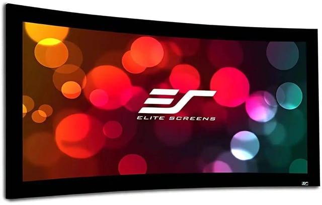 Elite Screens CURVE165WH1 Lunette Series - 165 Inches CineWhite Curve Fixed Frame Projection Screen