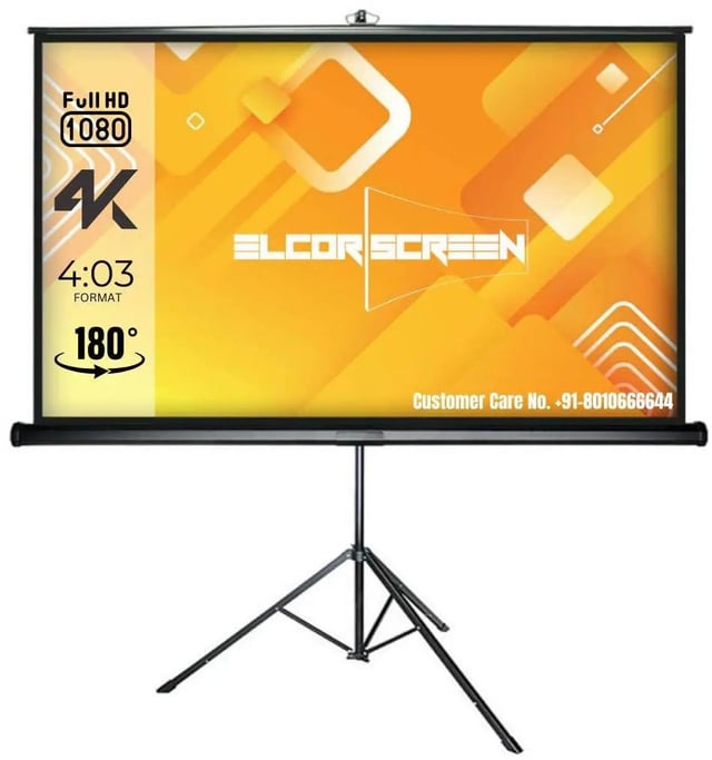 ELCOR Tripod/Portable Indoor-Outdoor Projection Screen