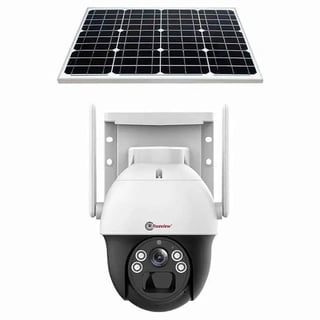 Trueview 4G Sim 4Mp PTZ Solar Sim CCTV Camera with Solar Panel, Surveillance for Agriculture, Remote Area & Construction Site