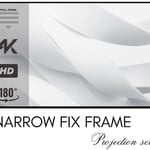 Elcor, Silver3D Narrow Fix frame screen 100-inch Diagonal In 16:10 Aspect Ratio, 3D/4K technology thumbnail 1
