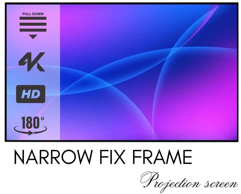Elcor, Silver3D Narrow Fixed frame screen 150-inch Diagonal In 16:9 Aspect Ratio, 3D/4K technology