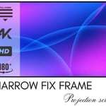 Elcor, Silver3D Narrow Fixed frame screen 150-inch Diagonal In 16:9 Aspect Ratio, 3D/4K technology thumbnail 1