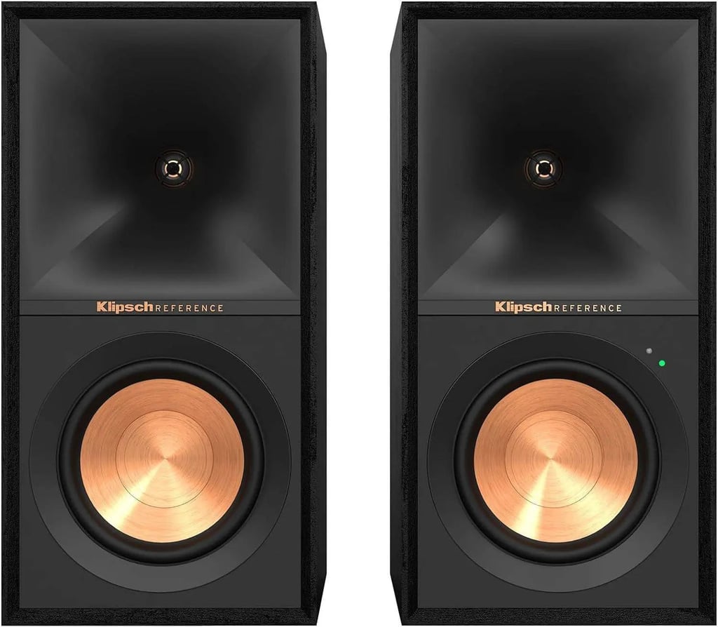 Klipsch R-50pm Powered Speakers With 5.25â€³ Woofers, Black (pair)