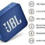 Jbl Go 2 Portable Bluetooth Waterproof Speaker With Mic Blue thumbnail 2