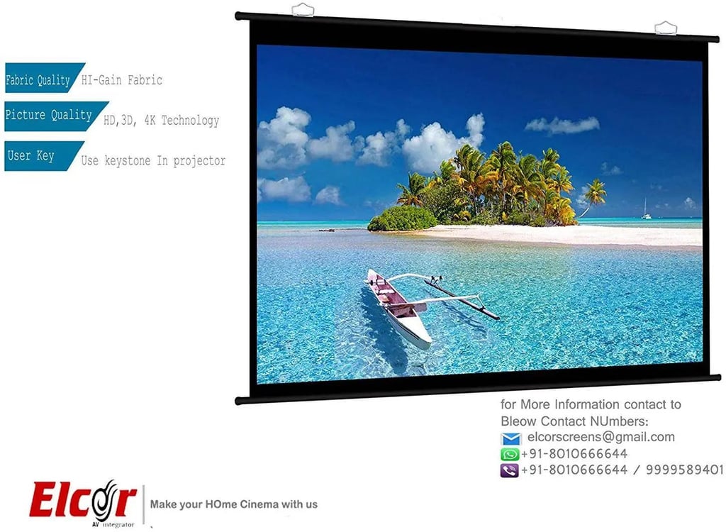 Elcor 5 X 7 Ft Hdr Support Projector Screen