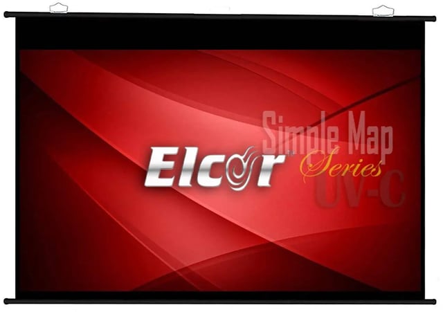 Elcor 9ft X 12ft (15 Feet) Map type Projector Screen
