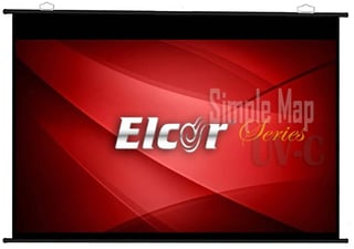 Elcor 9ft X 12ft (15 Feet) Map type Projector Screen