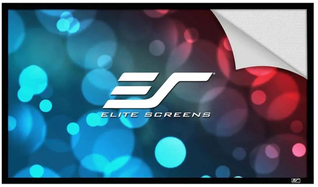 Elite Screen ER120WH1 120 Inches Sable Frame Acoustic Pro 1080P Full HD Fixed Transparent Perforated Frame Home Theatre Projection Screen