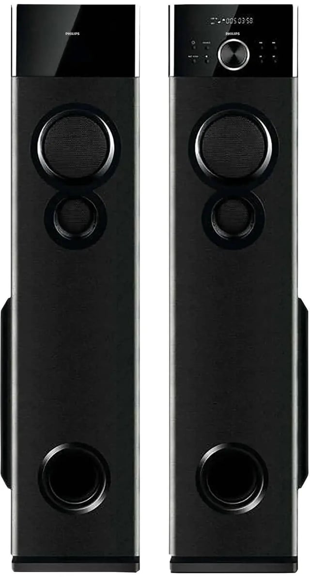 Philips Audio Spa9125 2.0ch 130w Multimedia tower Speakers Pair