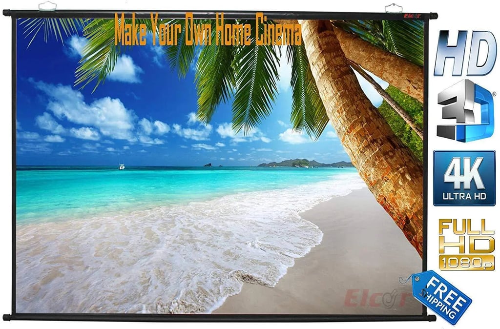 Elcor Map type 100 Inch 3d And 4k Projector Screen