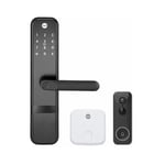 Yale Zuri Smart Lock (Black) with Smart video door bell thumbnail 1