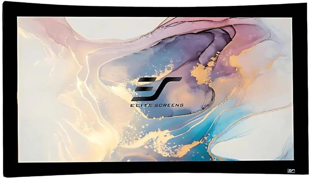 Elite Screens CURVE150WH1 Lunette Series - 150 Inches CineWhite Curve Fixed Frame Projection Screen