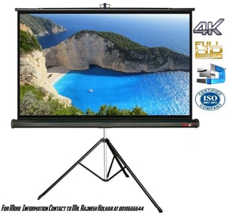 Elcor 120 Inch 6ft By 8ft Hd tripod Projector Screen