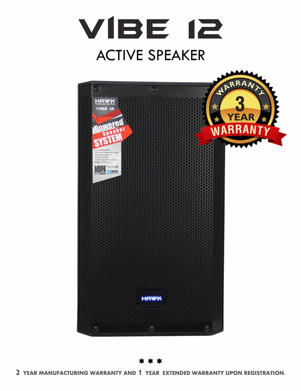 Hawk VIBE 12 2000 Watts 12 inches Active Speaker