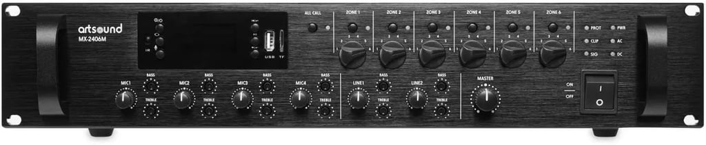 Artsound MX-2406M, Mixer Amplifier