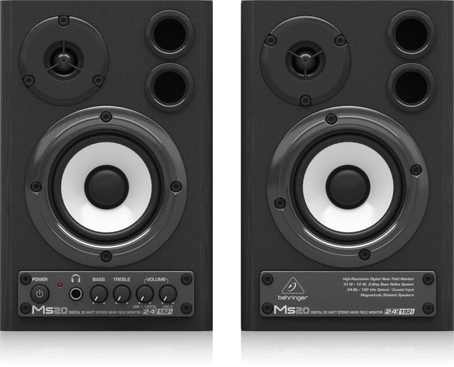 Behringer Ms20 Powered Monitor Speaker System With Built-in 2 X 10-watt Powerful Amplifiers