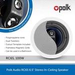 Polk Audio Rc6s Ceiling Stereo Speaker Perfect Match For Indoor/outdoor Placement Bath, Kitchen,covered Porches(each) thumbnail 3