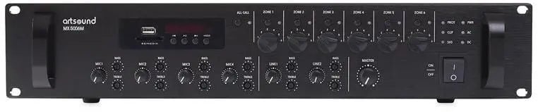 ArtSound MX-5006M 500W 6-Zone Mixer Amplifier