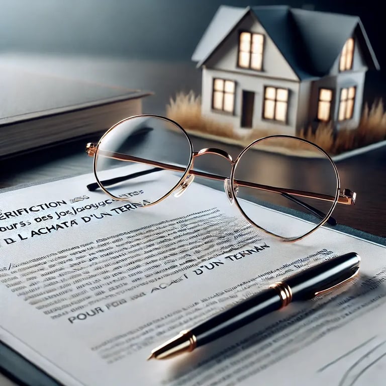 Vérification des documents juridiques pour l’achat d’un terrain
