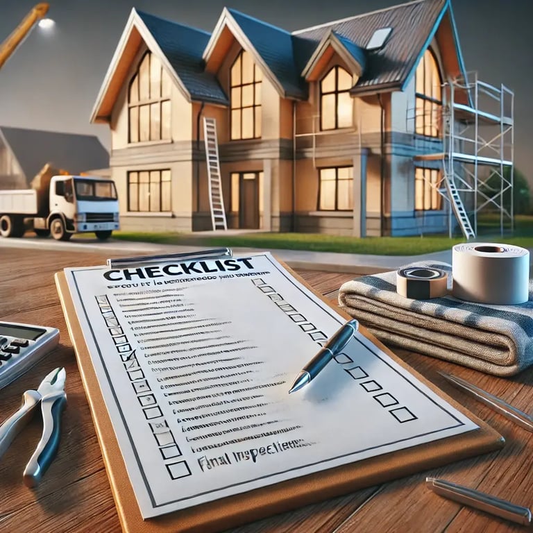 Checklist pour la réception des travaux de votre maison