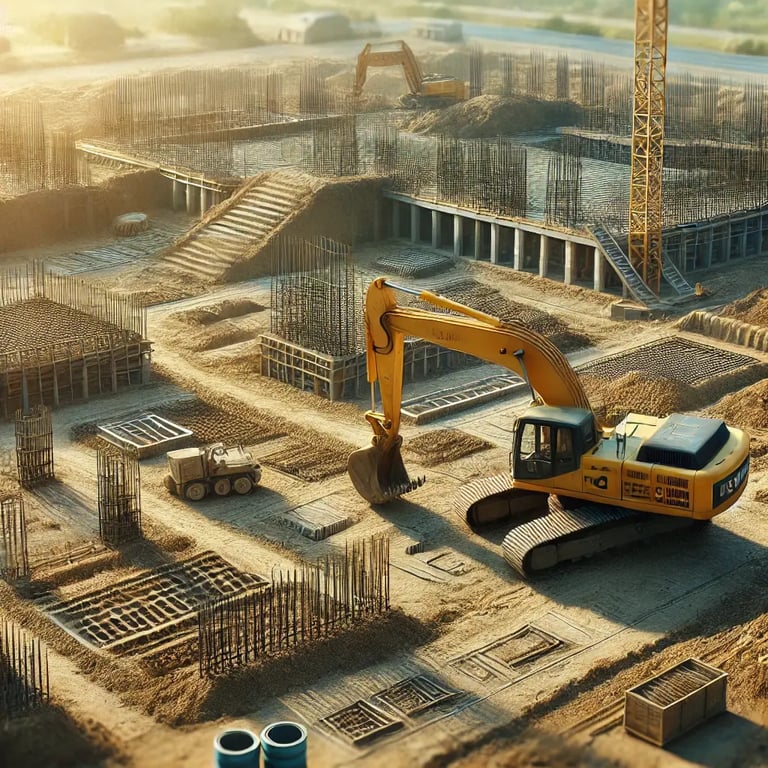 Préparer le terrain : terrassement et choix des fondations