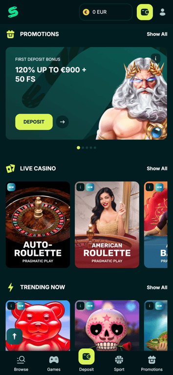 Spinaconda welcome pack popup