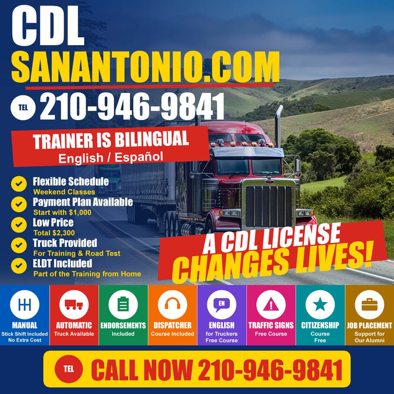 CDL School Bandera TX - Class A truck driver training for Bandera County and Texas Hill Country students