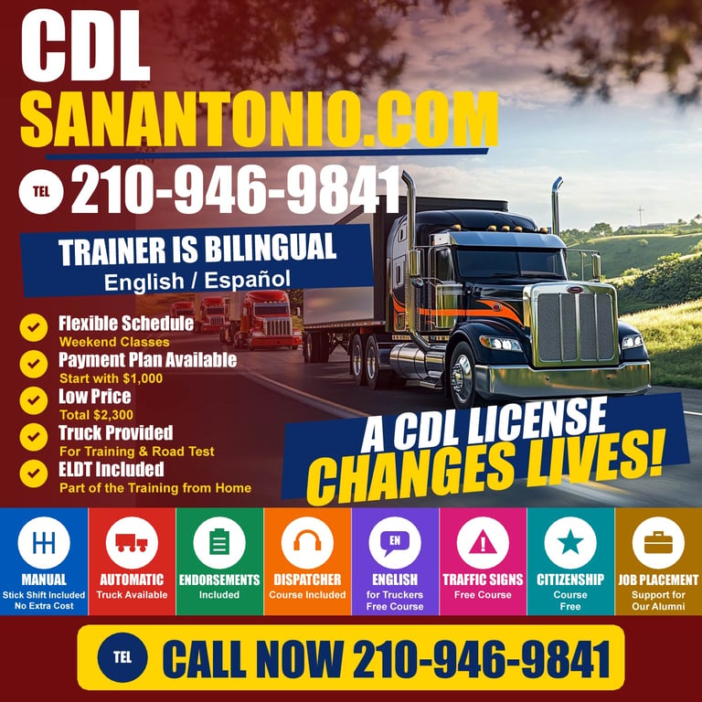 CDL School Falls City TX - Class A CDL truck driver training for Karnes County students