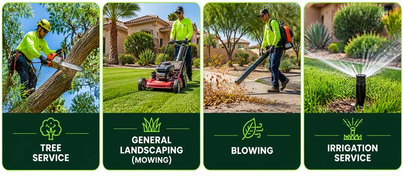 Tree Service Glendale AZ - Tree trimming, palm tree care, landscaping maintenance, lawn mowing and irrigation services