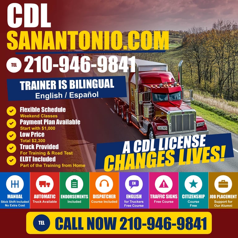 CDL School Devine TX - Class A CDL truck driver training for Medina County students