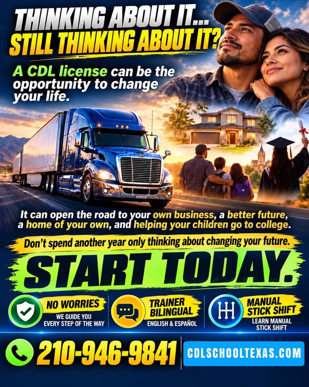 CDL School Texas truck driving school Class A training with weekend classes and bilingual support