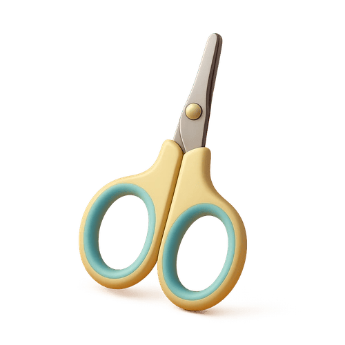 Nagelschaartje met afgeronde punt