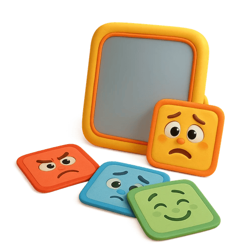 Emotiekaartjes of spiegels