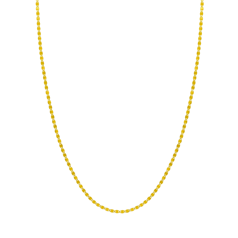 Mirror Valentino Chain - 14k yellow gold