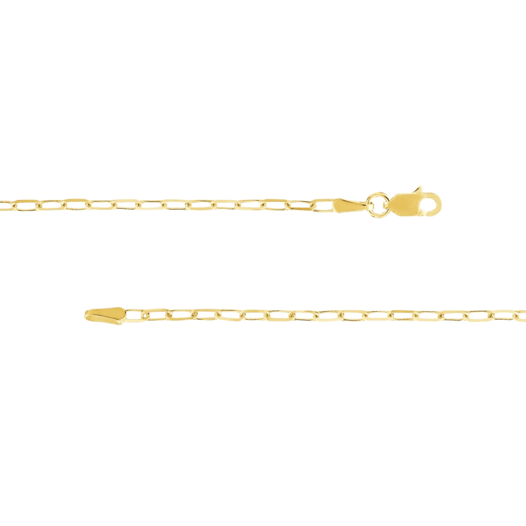 Paperclip Chain Bracelet - 14k yellow gold