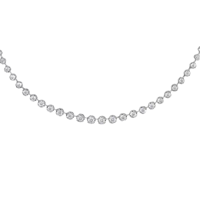 6.75 ctw Lab Grown Diamond Grace Necklace - 14k white gold
