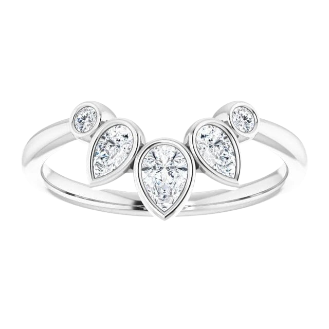 Lab Grown Diamond Flora Ring - 14k white gold
